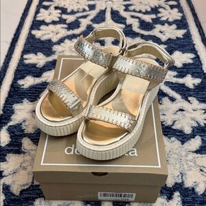 Dolce Vita Debra Platinum Platform Sandals